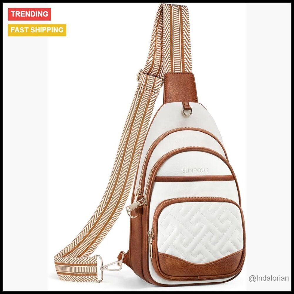 Anti-Theft RFID Crossbody Sling Bag Vegan Leather Travel Purse Structured